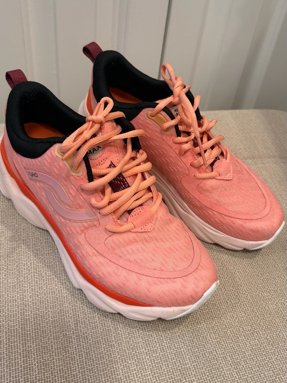 Ryka Women's Rezorb Max Lace Up Walking Sneakers Pink Size 8M